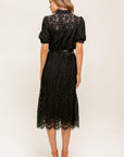 Timid to Tenacious Woven Lace Shirt Dress