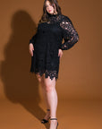 Flying Tomato Getting Started Woven Lace Mini Dress