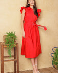 Flying Tomato Glimpse In Time Woven Midi Dress