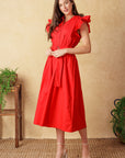 Flying Tomato Glimpse In Time Woven Midi Dress