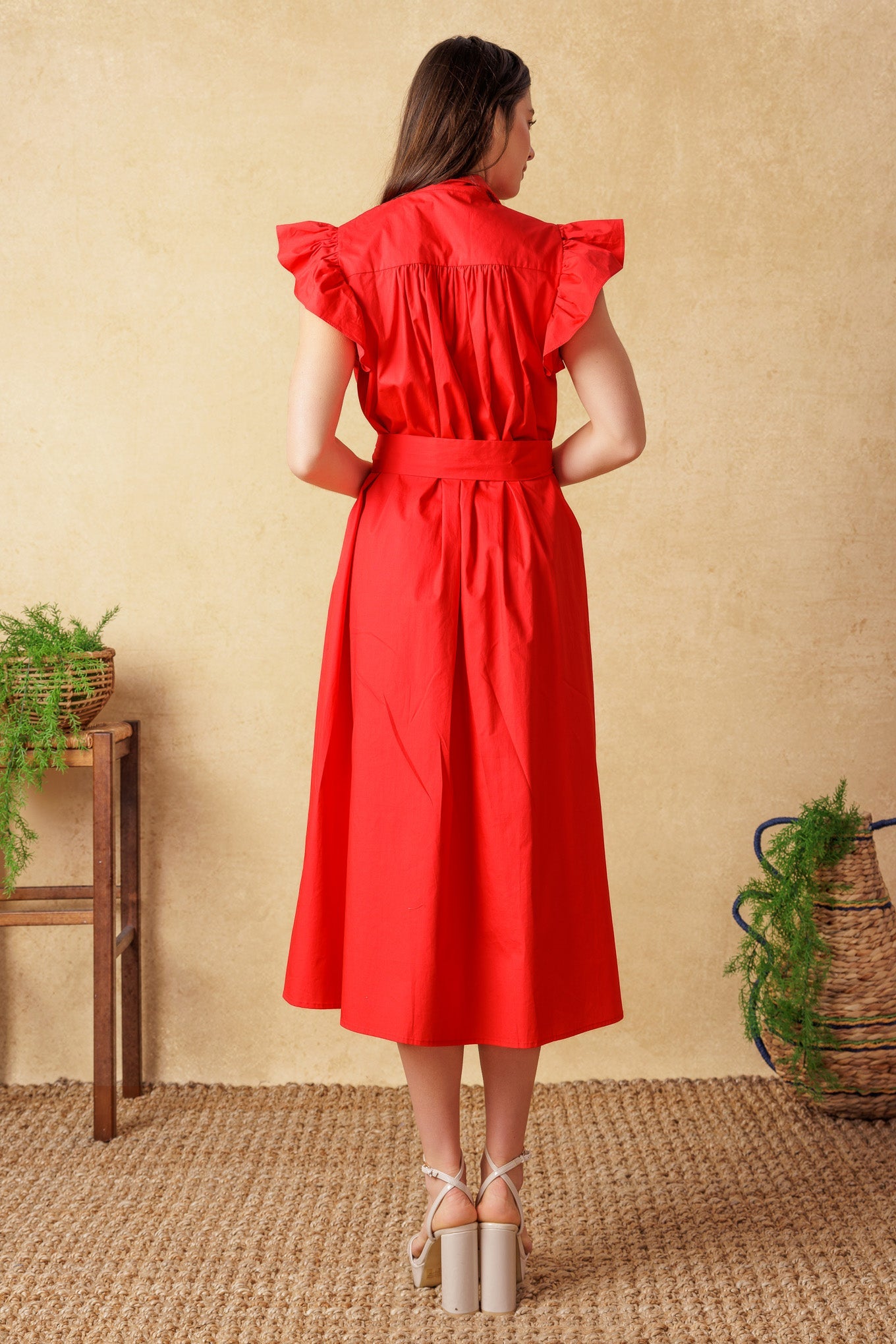 Flying Tomato Glimpse In Time Woven Midi Dress