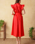 Flying Tomato Glimpse In Time Woven Midi Dress