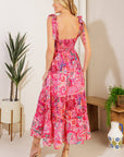 Flying Tomato Still Deciding Fuchsia Woven Midi Dress