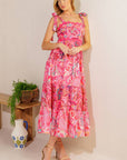 Flying Tomato Still Deciding Fuchsia Woven Midi Dress