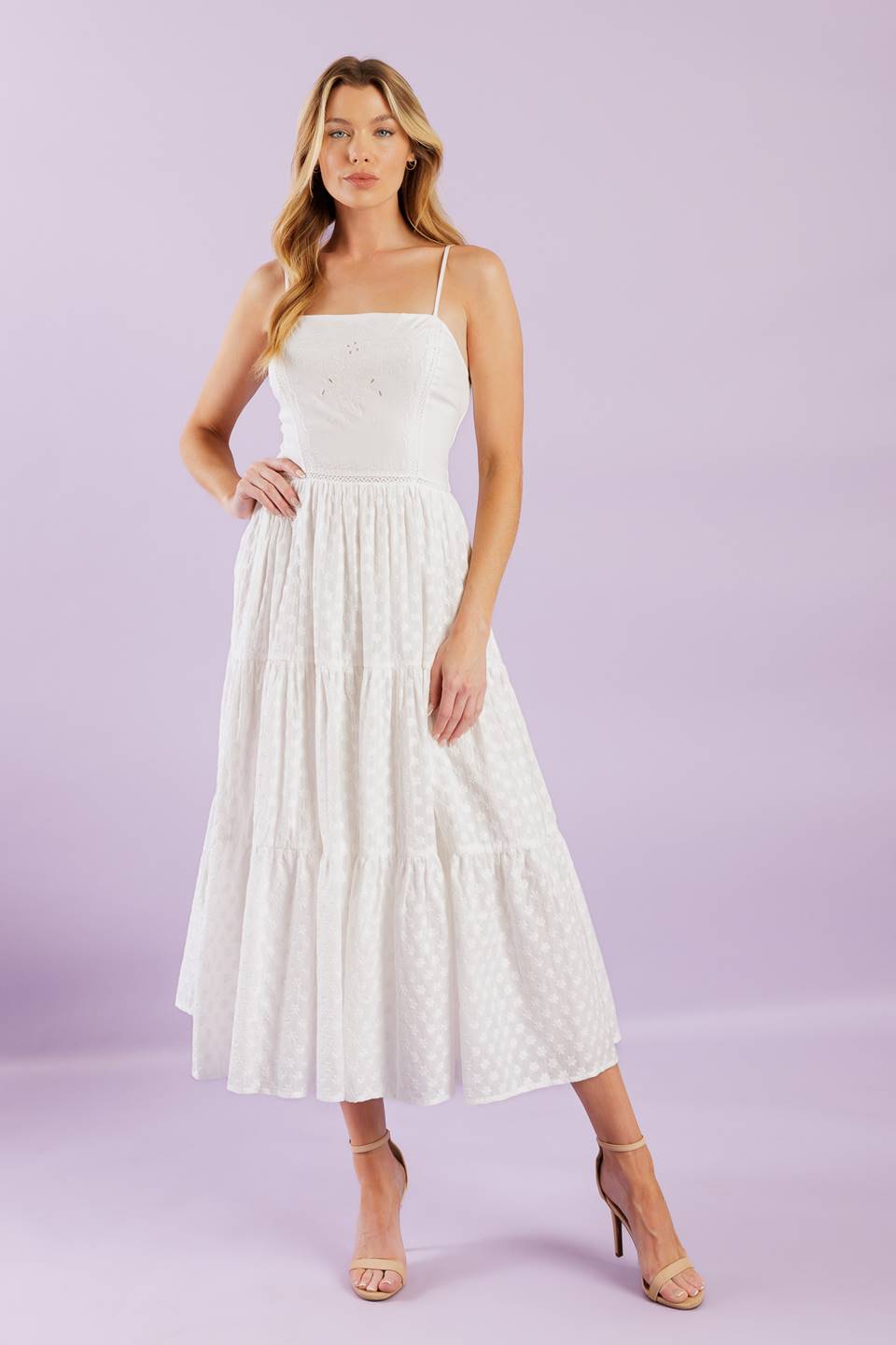 Flying Tomato Enchanting Moments Woven Midi Dress