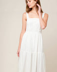 Flying Tomato After The Rain White Lace Maxi Dress