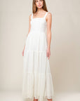 Flying Tomato After The Rain White Lace Maxi Dress