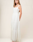 Flying Tomato After The Rain White Lace Maxi Dress