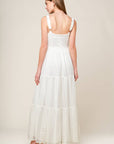 Flying Tomato After The Rain White Lace Maxi Dress