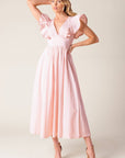 Flying Tomato Cherry Blossom Pink Woven Midi Dress