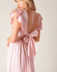 Flying Tomato Cherry Blossom Pink Woven Midi Dress