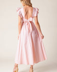 Flying Tomato Cherry Blossom Pink Woven Midi Dress