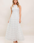 Heartfelt Cream Woven Lace Ankle Dress