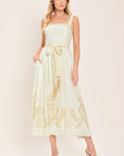Moonlit Garden Woven Midi Dress