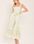 Moonlit Garden Woven Midi Dress