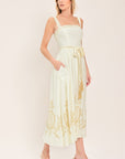 Moonlit Garden Woven Midi Dress