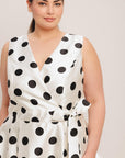 CAFÉ Noir Polka Woven Midi Dress