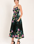 Shadow Floral Woven Midi Dress