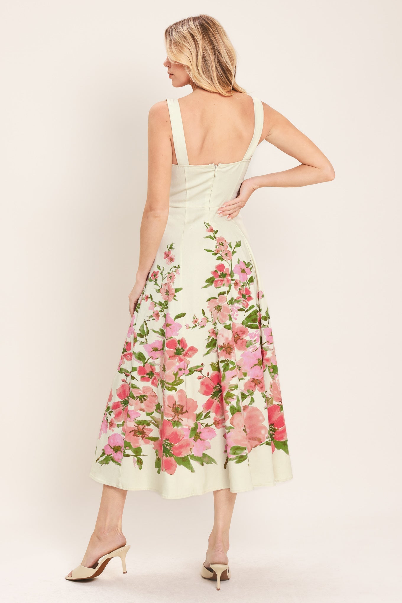 Flying Tomato Blossom Whisper Woven Midi Dress