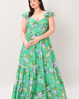 Fresh Blossom Woven Maxi Dress