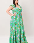 Fresh Blossom Woven Maxi Dress