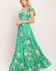 Fresh Blossom Woven Maxi Dress