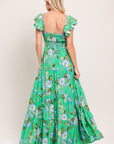 Fresh Blossom Woven Maxi Dress
