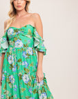 Fresh Blossom Woven Maxi Dress