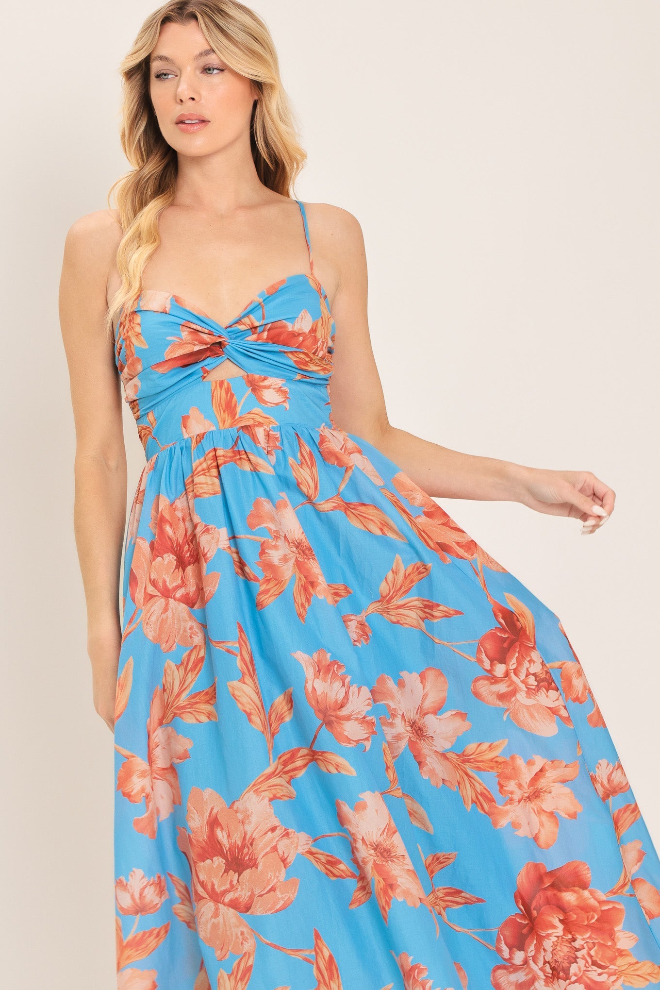 Flying Tomato Lagoon Romance Woven Midi Dress