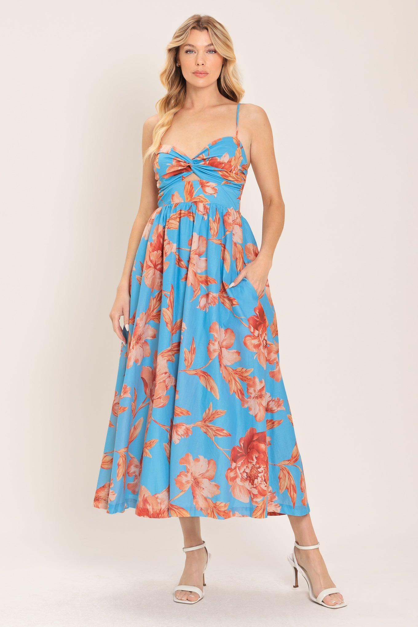 Flying Tomato Lagoon Romance Woven Midi Dress