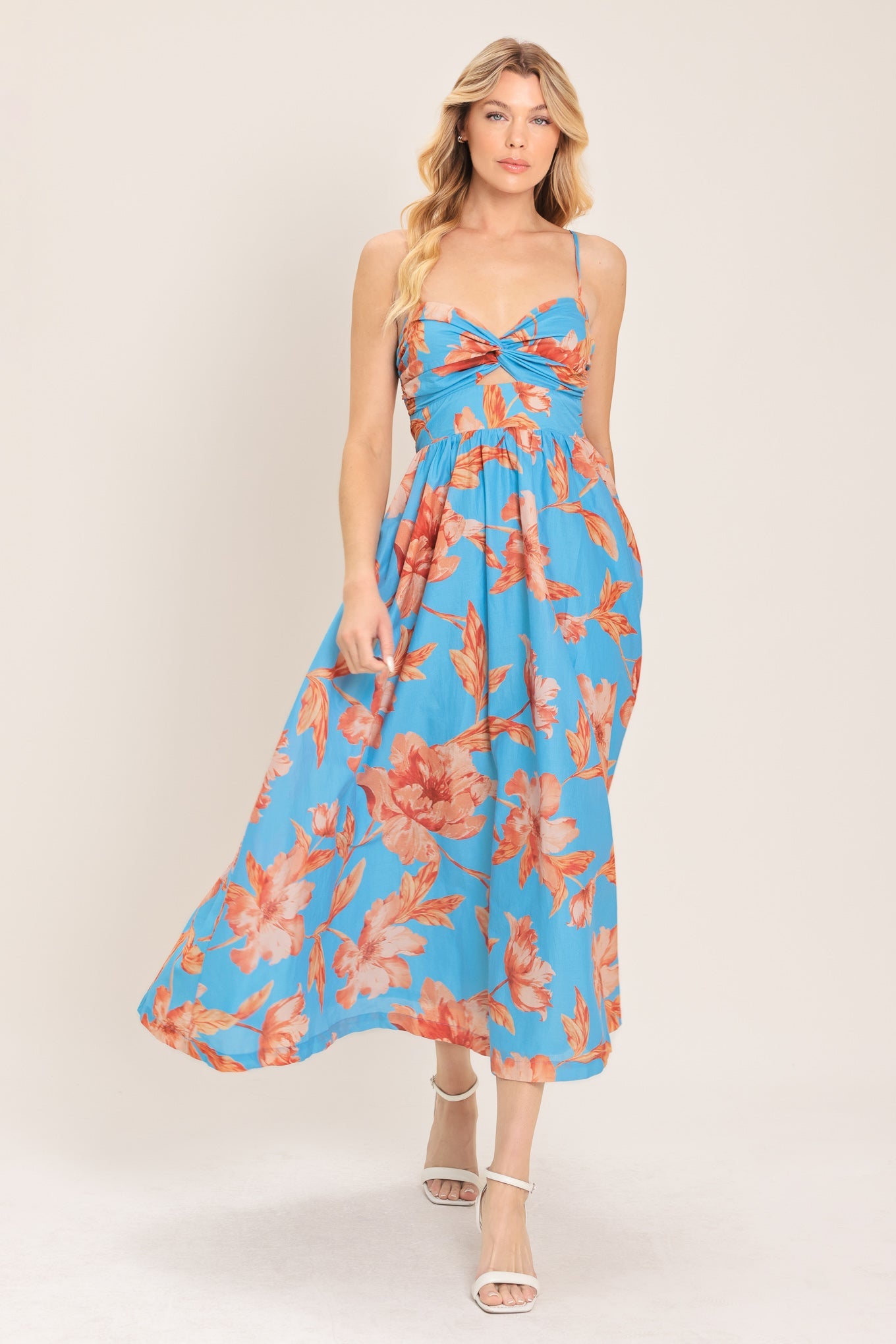 Flying Tomato Lagoon Romance Woven Midi Dress