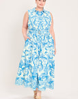 Blue Chateau Woven Floral Maxi Dress