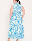 Blue Chateau Woven Floral Maxi Dress