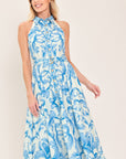 Blue Chateau Woven Floral Maxi Dress