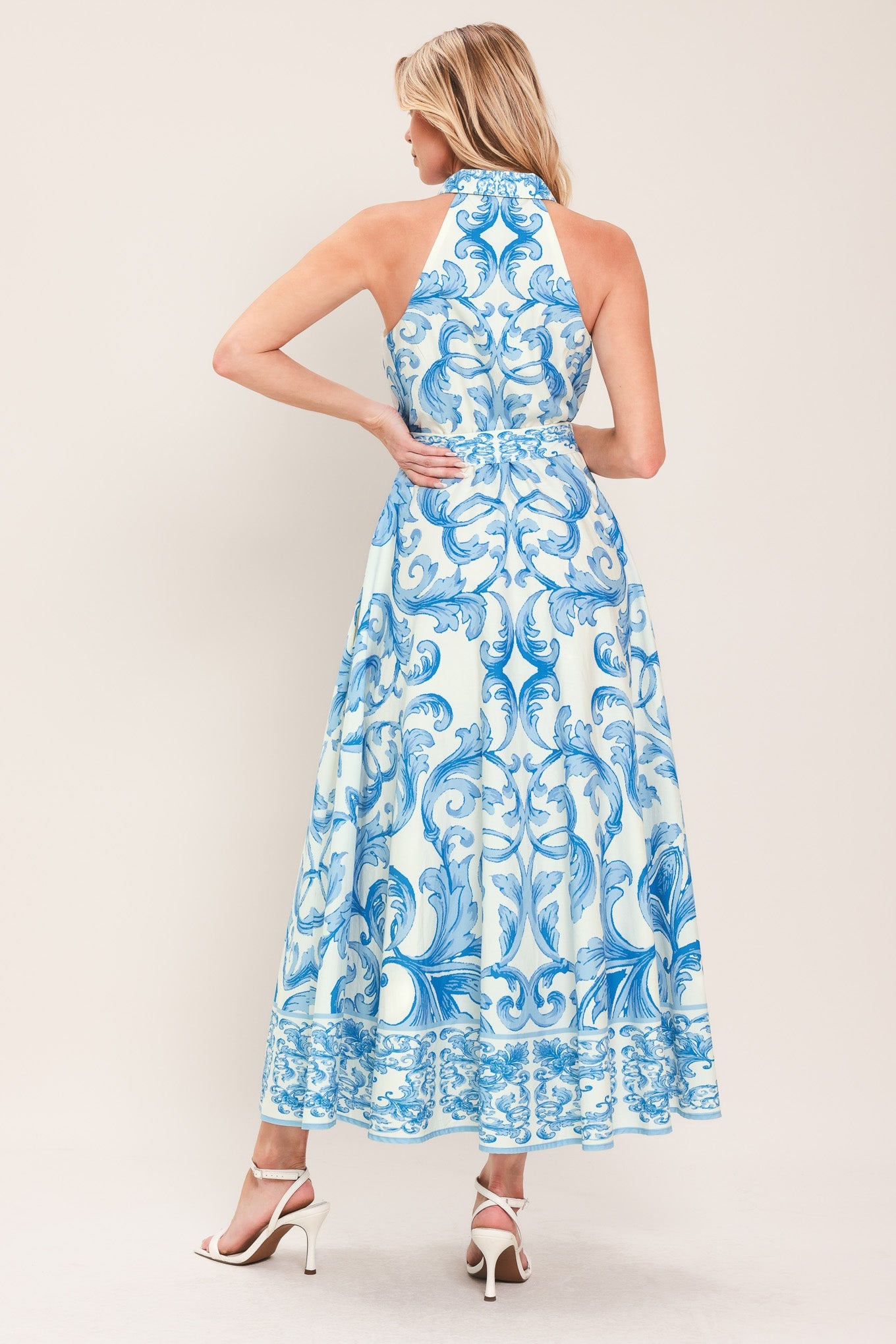 Blue Chateau Woven Floral Maxi Dress