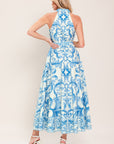 Blue Chateau Woven Floral Maxi Dress