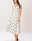 Pure Polka Woven Midi Dress