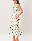 Pure Polka Woven Midi Dress
