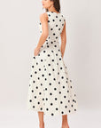 Pure Polka Woven Midi Dress