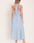 Fresh Day Striped Woven Midi Dress