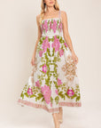 Flying Tomato Springtime in Paris Woven Midi Dress