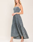 Easygoing Romance Midi Denim Dress