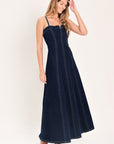 Denim Corset Midi Dress