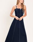Denim Corset Midi Dress