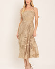 Flying Tomato Sandy Bloom Floral Woven Lace Midi Dress