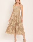 Flying Tomato Sandy Bloom Floral Woven Lace Midi Dress