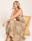 Flying Tomato Sandy Bloom Floral Woven Lace Midi Dress