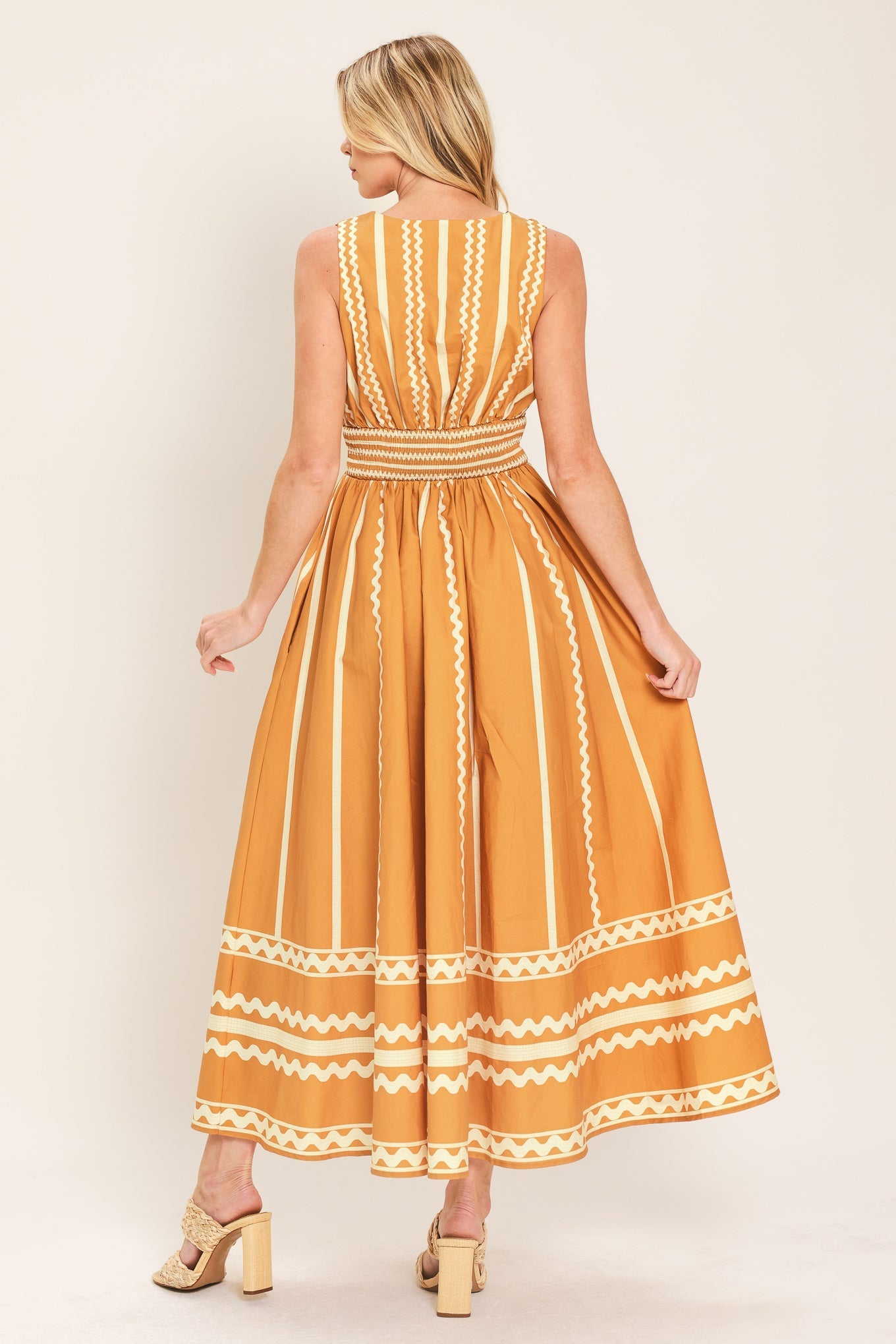 Flying Tomato Marigold Dream Woven Midi Dress