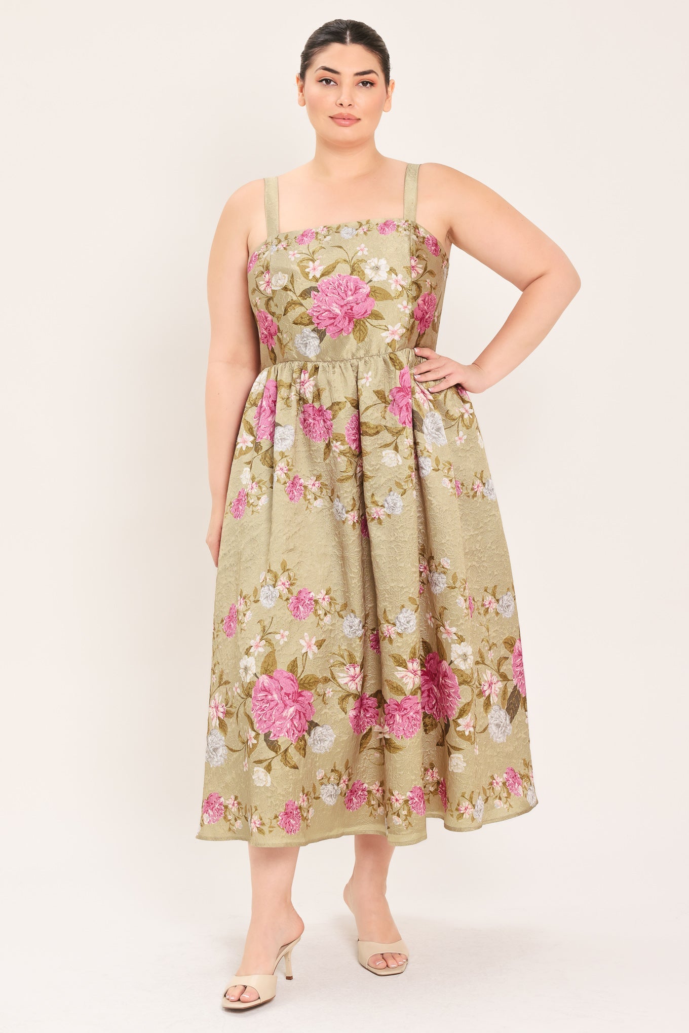 Flying Tomato | Peony Garden Floral Midi Dress