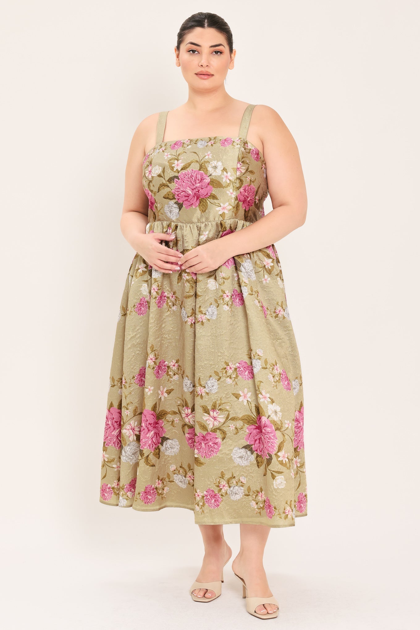 Flying Tomato | Peony Garden Floral Midi Dress